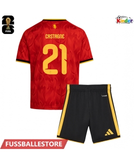 Günstige Belgien Timothy Castagne #21 Heimtrikotsatz Kinder WM 2026 Kurzarm (+ Kurze Hosen)